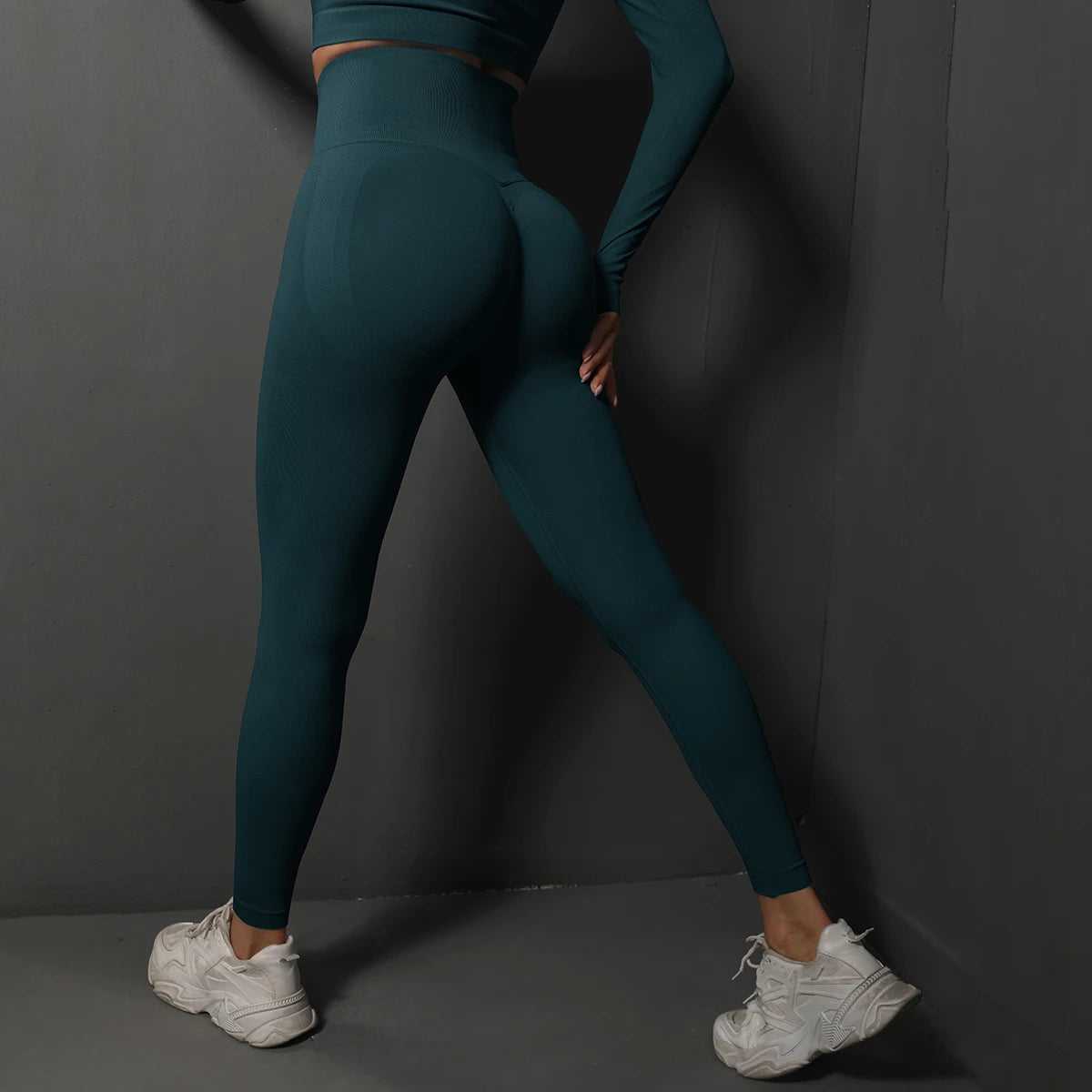 SORTYGO - FlexBoost Seamless Workout Leggings in Blue Green