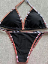 SORTYGO - Sunset Glow Triangle Bikini Set in Black