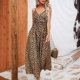 SORTYGO - Leopard Print V-Neck Midi Dress in 1