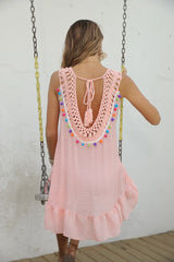 SORTYGO - Boho Charm Crochet Beach Dress in