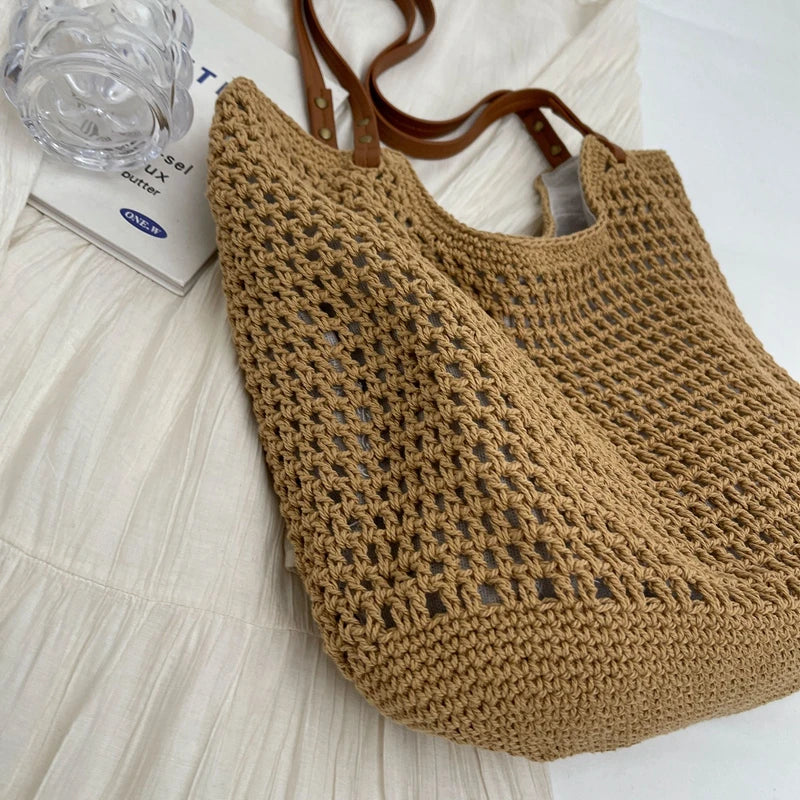 SORTYGO - Elegant Boho Summer Woven Tote Bag in