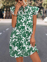SORTYGO - GreenBloom Petal Sleeve Dress in