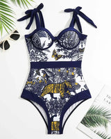 SORTYGO - Floral Fantasy Three-Piece Swimsuit Set in