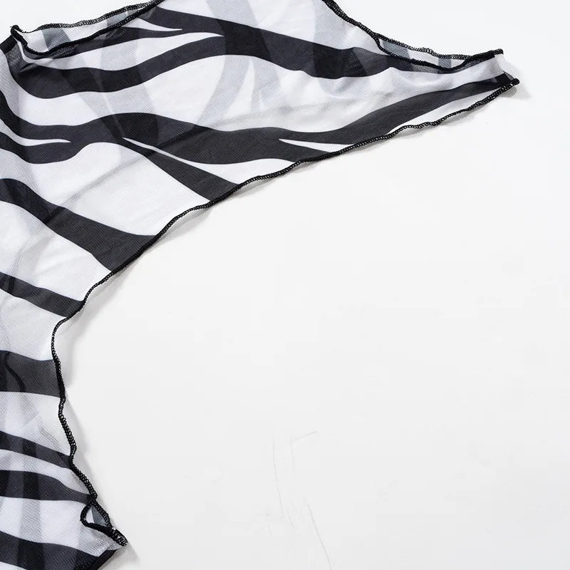 SORTYGO - Exotic Zebra Halter Maxi Dress in