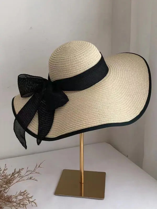 SORTYGO - Wide Brim Sun Hat with Bowknot in beige 2