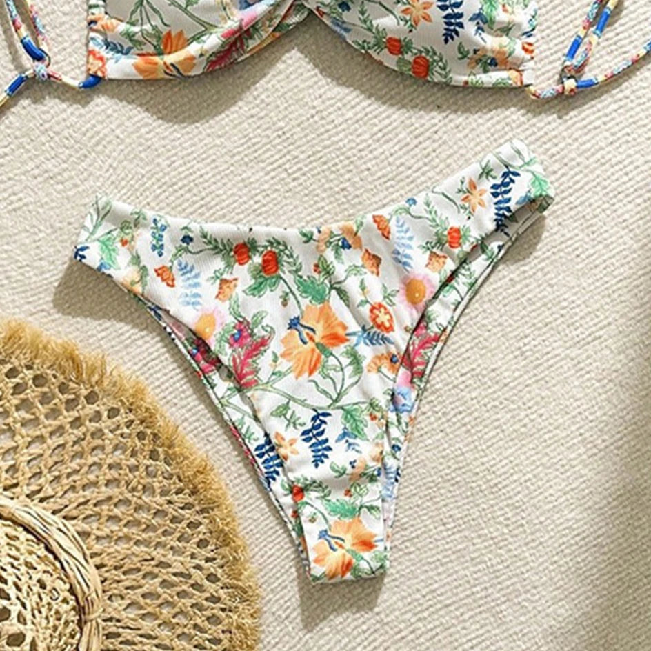 SORTYGO - Sunny Blossoms Floral Bikini Set in