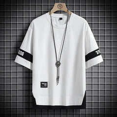 SORTYGO - Urban Vibe Hip Hop Loose Fit Streetwear Tee in T6817 No Necklace W