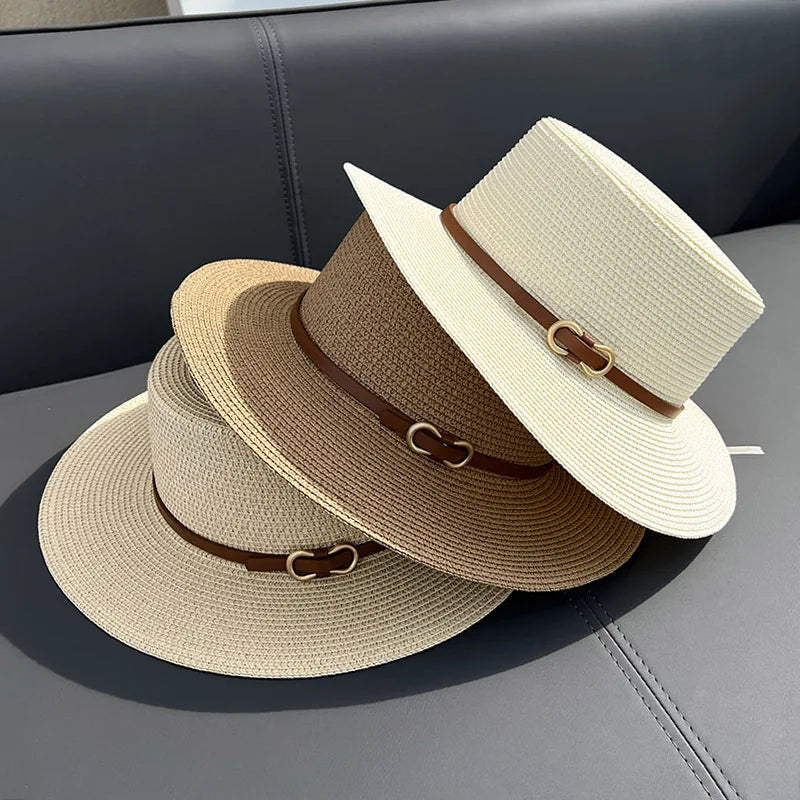 SORTYGO - Classic Wide Brim Straw Hat in