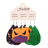 SORTYGO - Halloween Pumpkin and Skull Earrings Set in Style E One Size