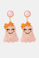 SORTYGO - Whimsical Ghost Earrings in Blush Pink One Size