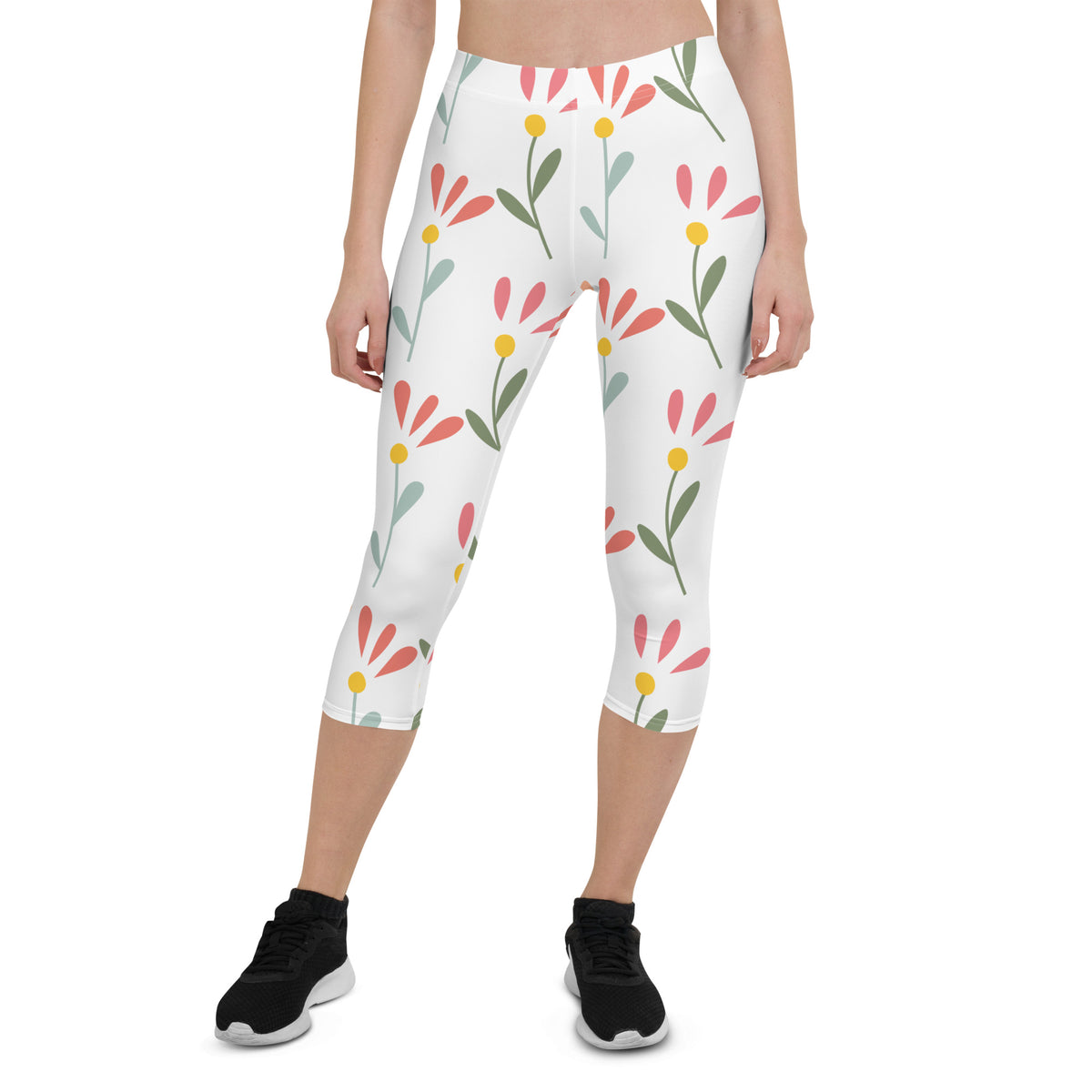 SORTYGO - Flowers 56 Capri Leggings in XL