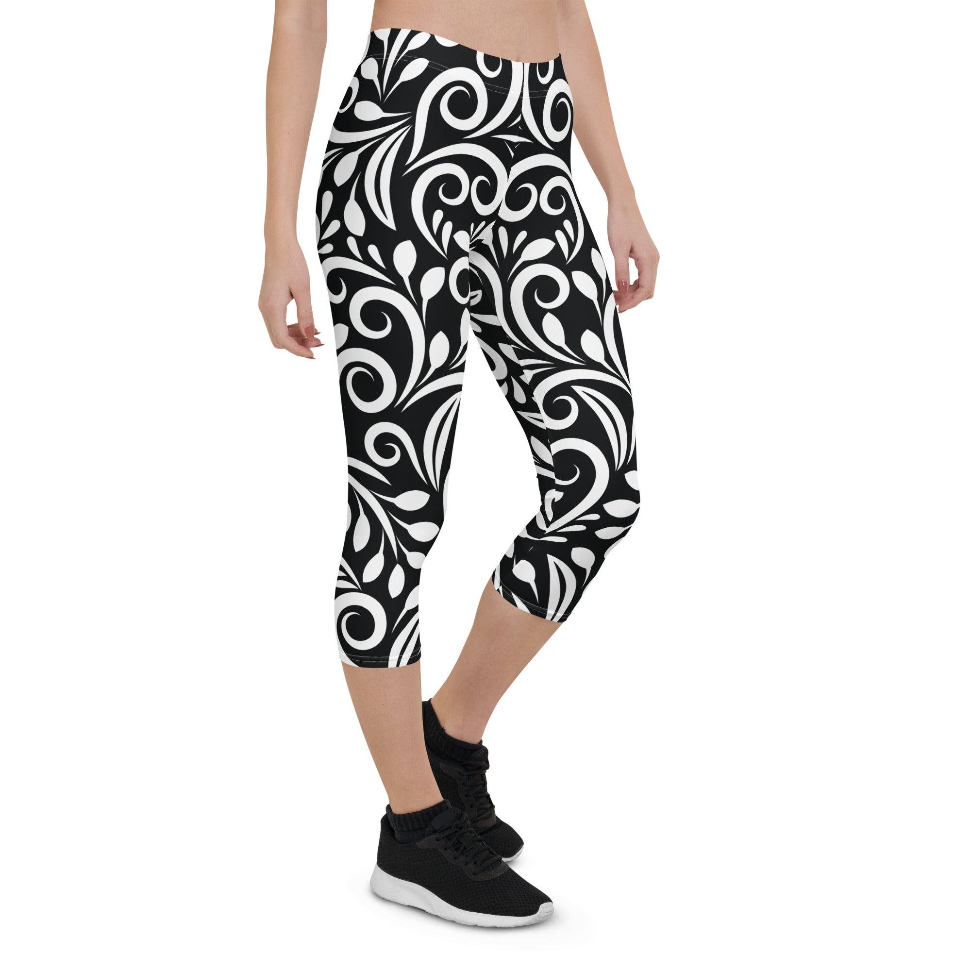 SORTYGO - Leafy Textile Capri Leggings in