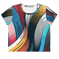 SORTYGO - Symphony of Stripes Crop Tee in 3XL