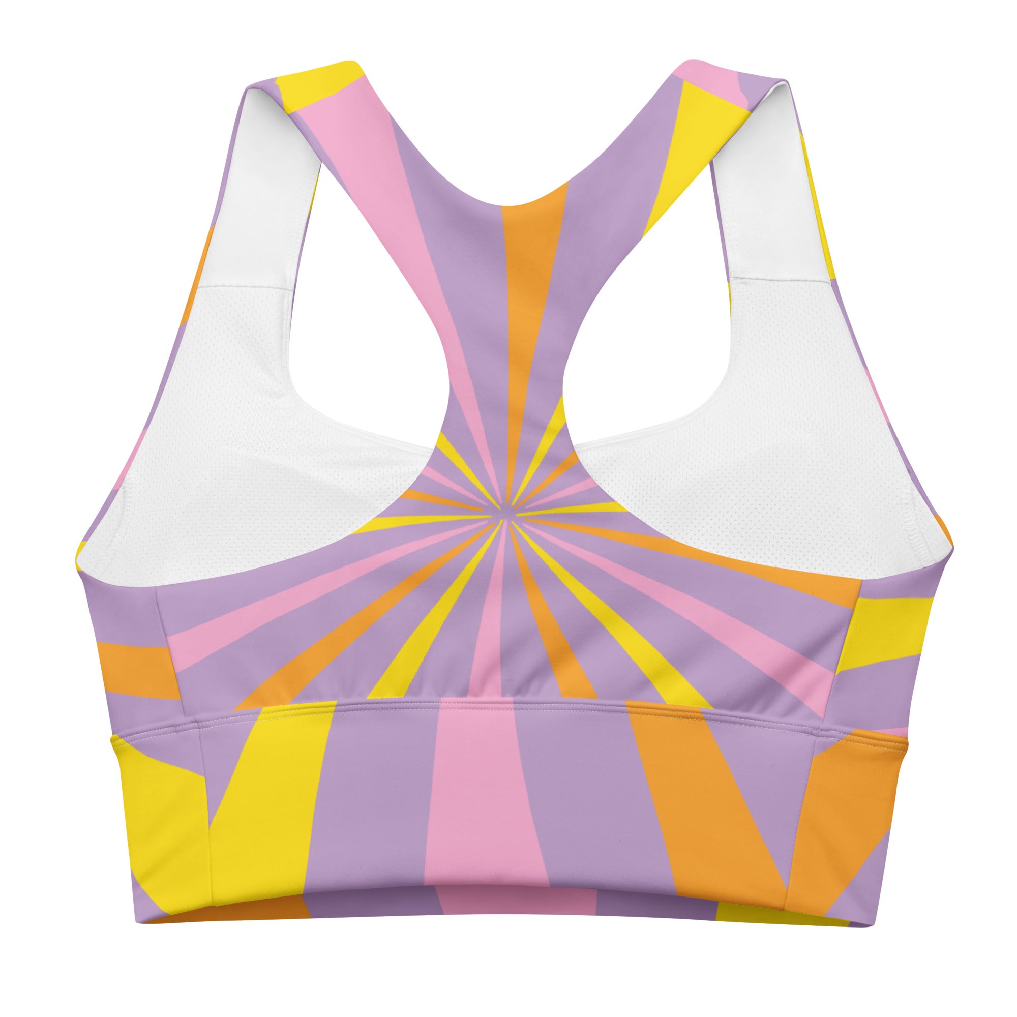 SORTYGO - Orange Lilac Longline Sports Bra in