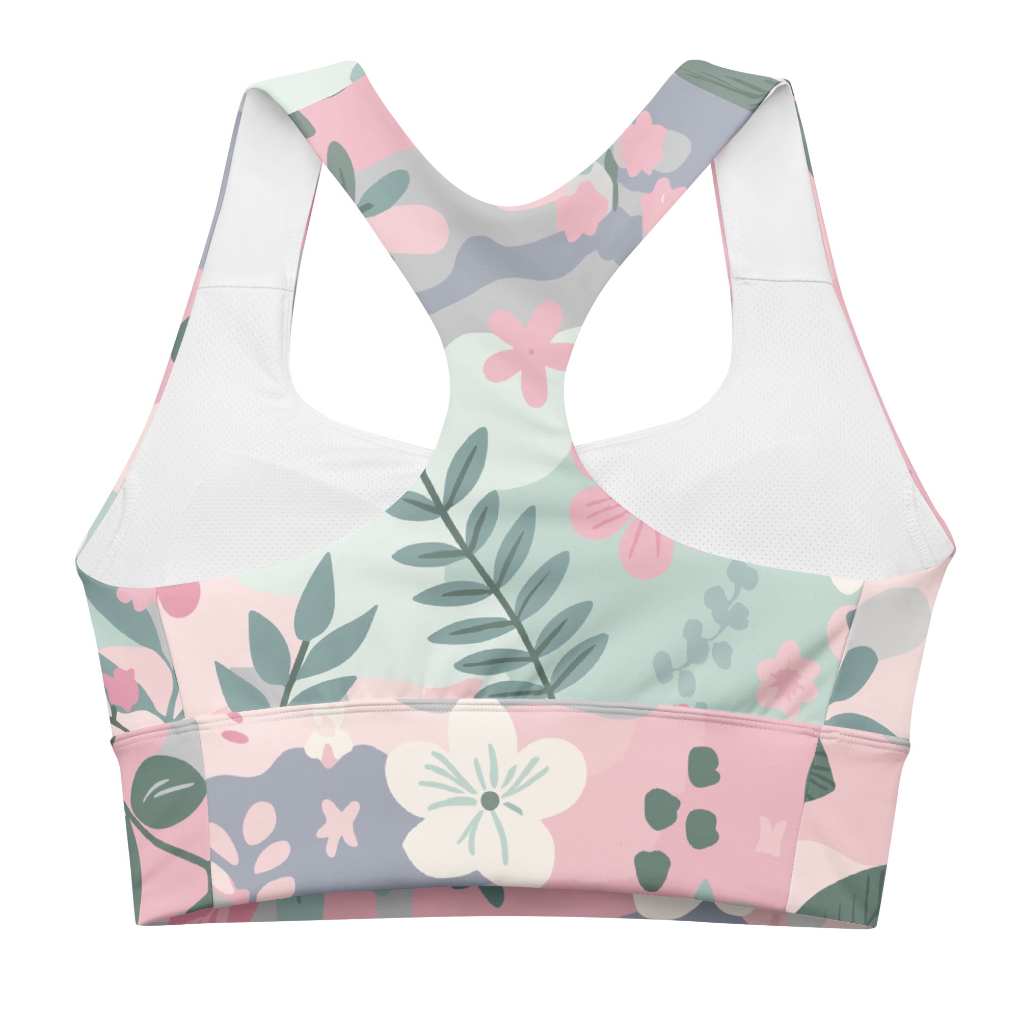 SORTYGO - Blossom Camo Longline Sports Bra in