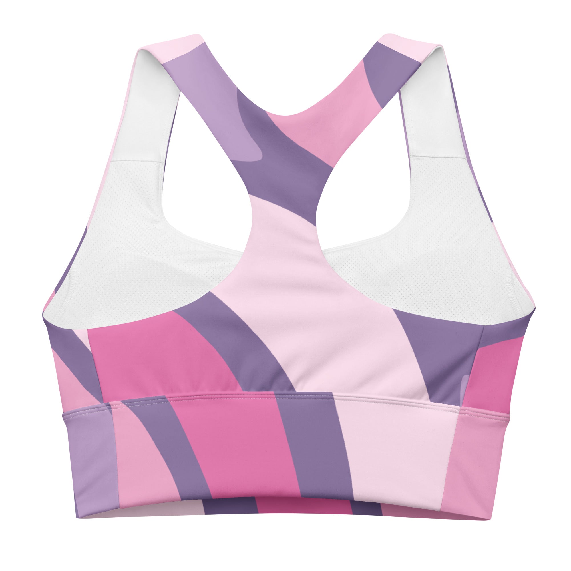 SORTYGO - Pink Lilac Violet Longline Sports Bra in