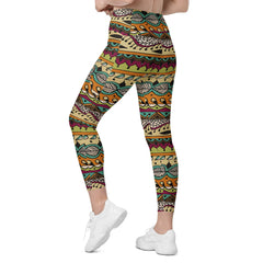 SORTYGO - Aztec Chronicles Women Crossover Leggings in