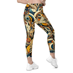 SORTYGO - Ornate Odyssey Women Crossover Leggings in