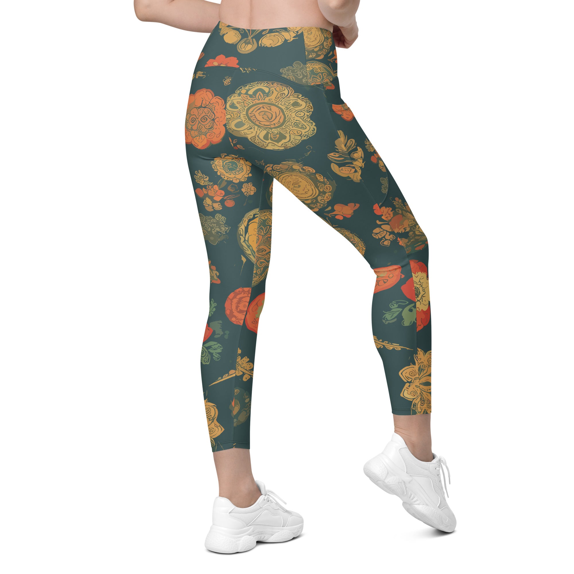 SORTYGO - Floral Fantasia Women Crossover Leggings in