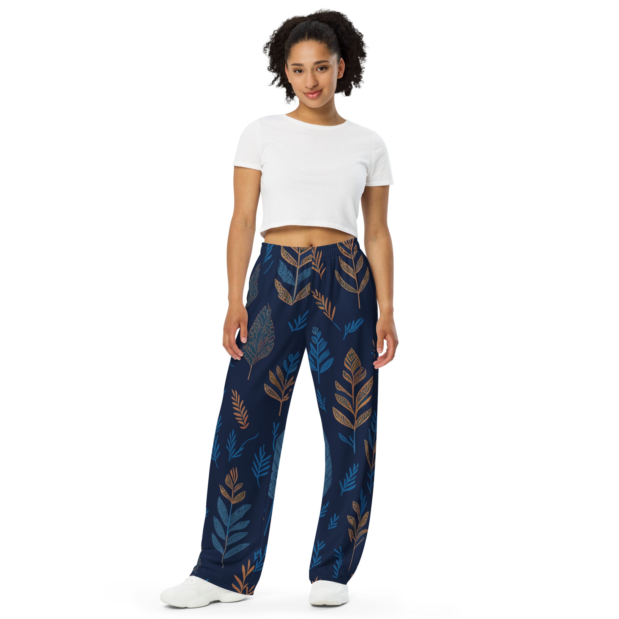 SORTYGO - Celestial Foliage Women Wide Leg Pants in