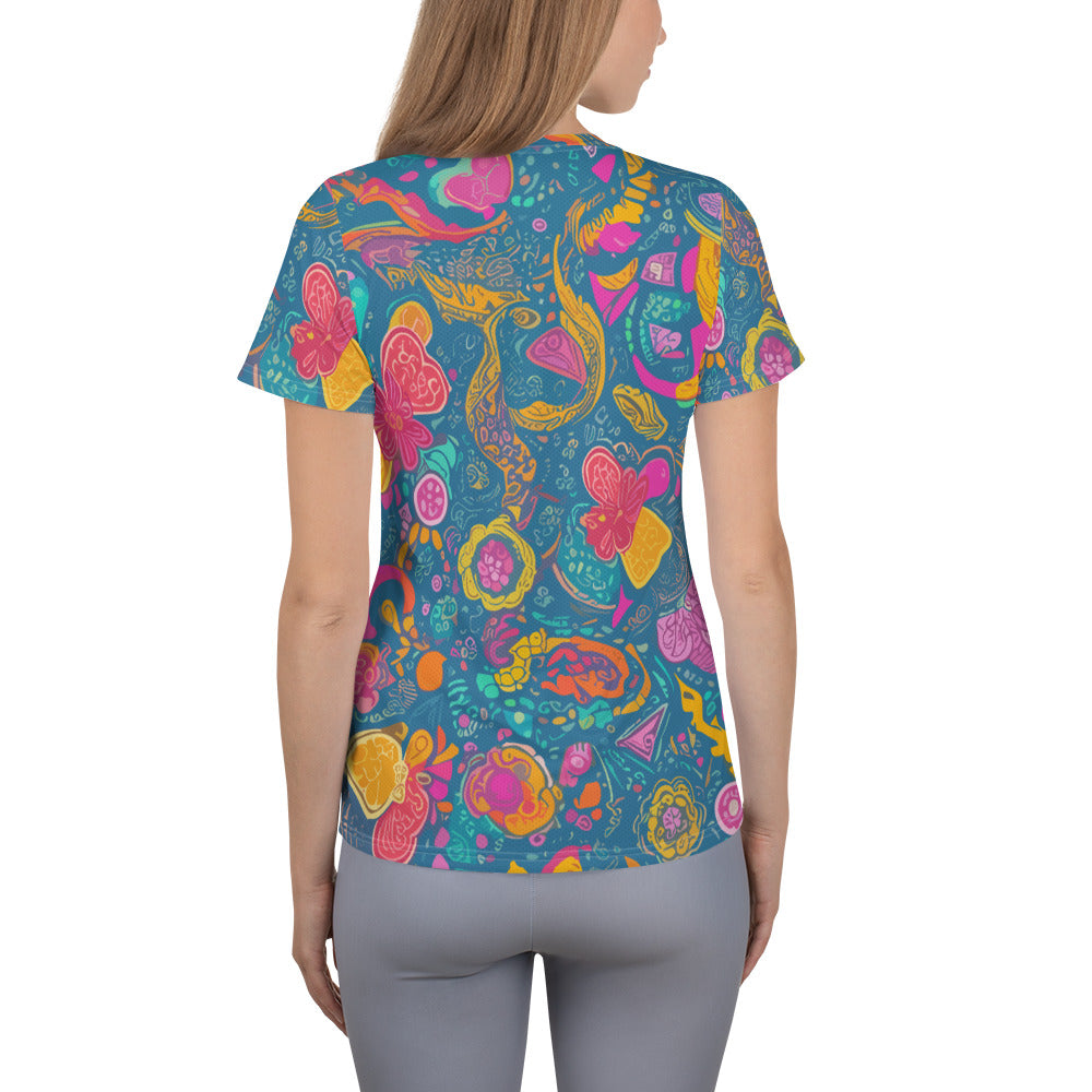 SORTYGO - Nature Tapestry Women Athletic T-Shirt in