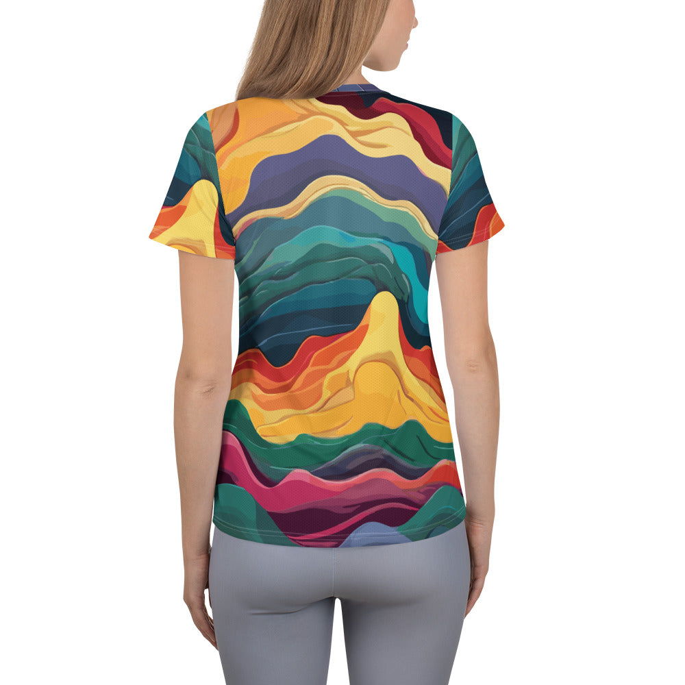 SORTYGO - Rhythm Ridges Women Athletic T-Shirt in