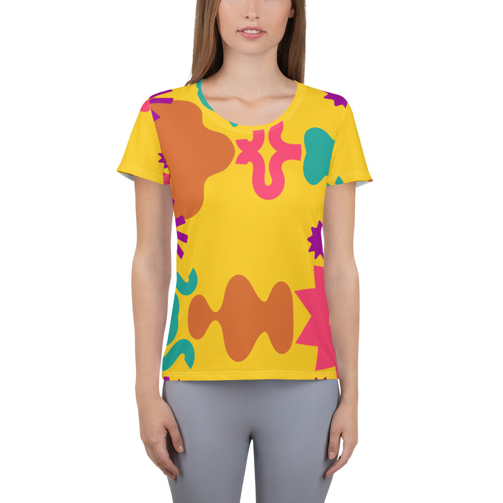 SORTYGO - Radiant Splash Women Athletic T-Shirt in 3XL