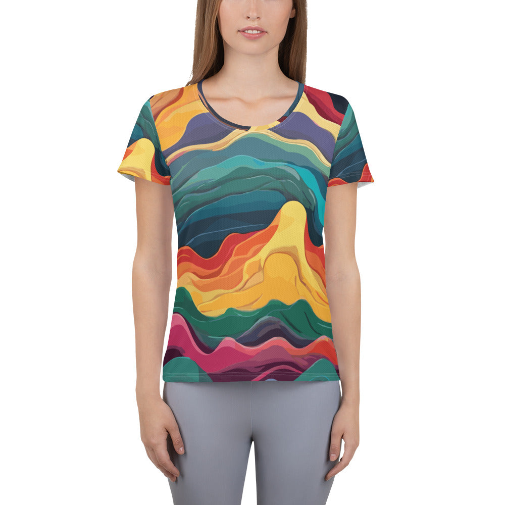 SORTYGO - Rhythm Ridges Women Athletic T-Shirt in 3XL