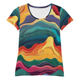 SORTYGO - Rhythm Ridges Women Athletic T-Shirt in