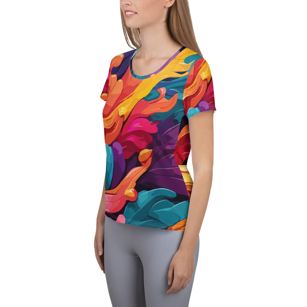 SORTYGO - Feather Whirl Women Athletic T-Shirt in