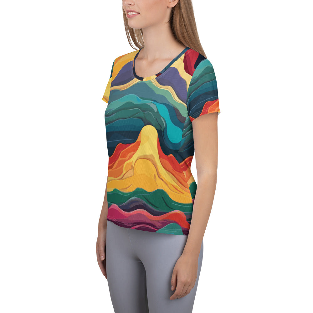 SORTYGO - Rhythm Ridges Women Athletic T-Shirt in