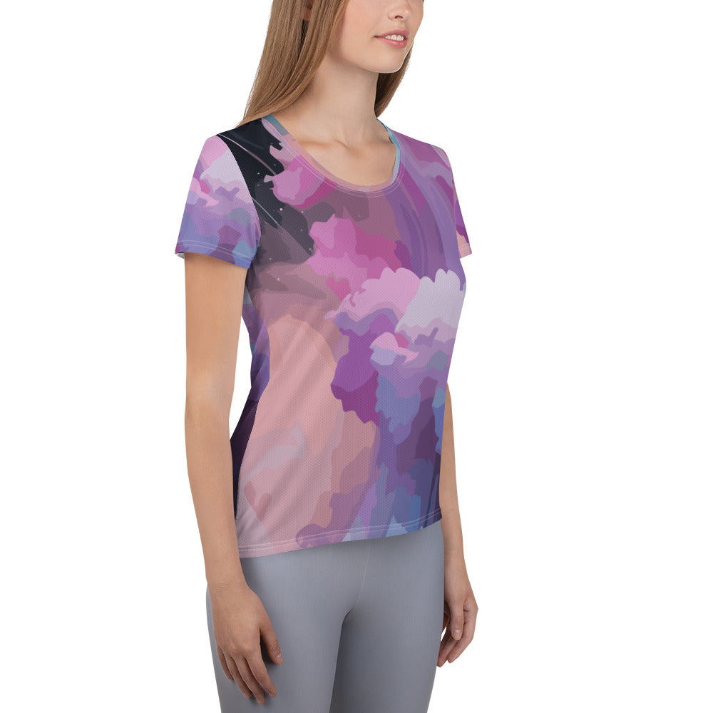 SORTYGO - Cosmic Pastel Women Athletic T-Shirt in