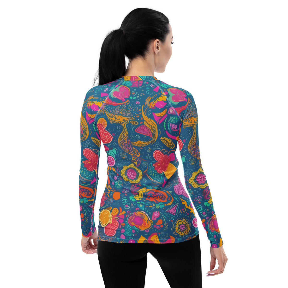 SORTYGO - Nature Tapestry Women Rash Guard in 3XL