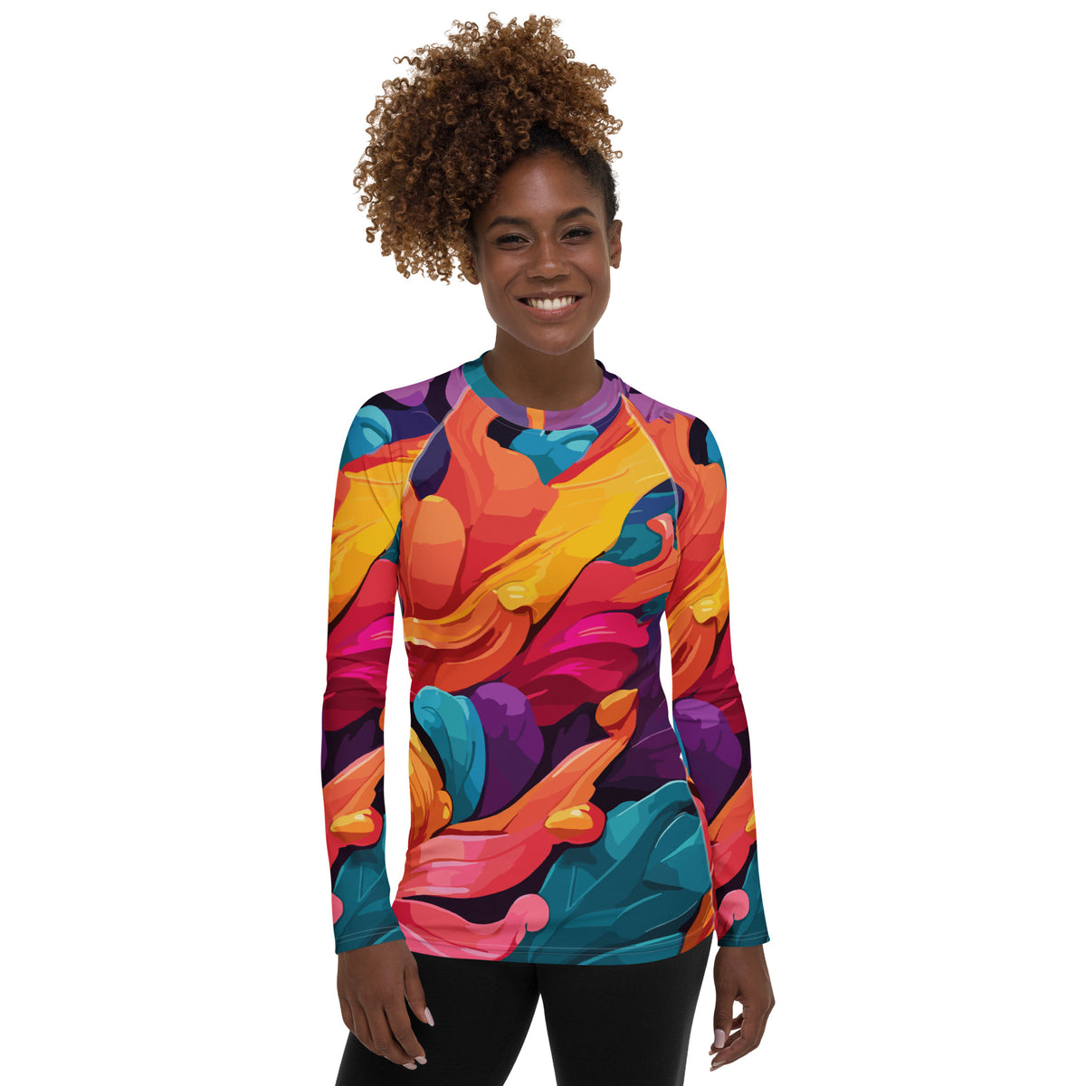 SORTYGO - Feather Whirl Women Rash Guard in 3XL