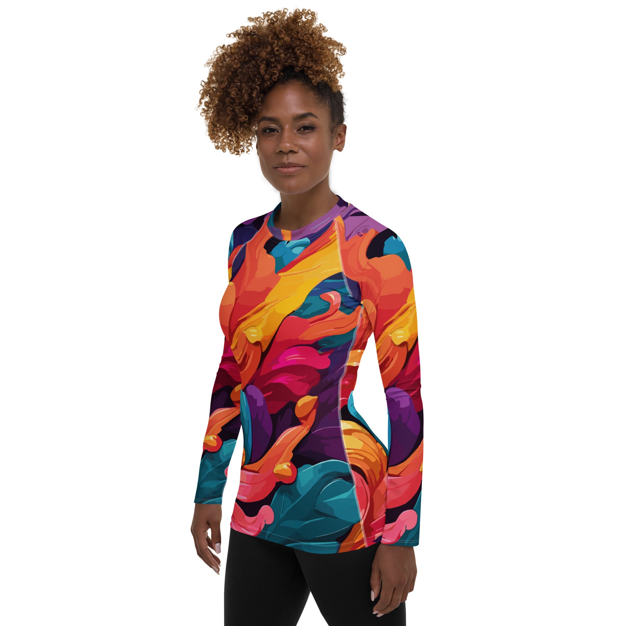 SORTYGO - Feather Whirl Women Rash Guard in