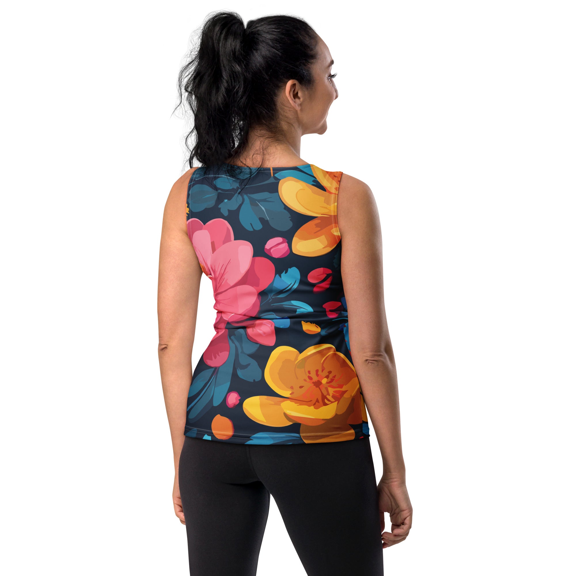 SORTYGO - Midnight Blossom Women Tank Top in XL