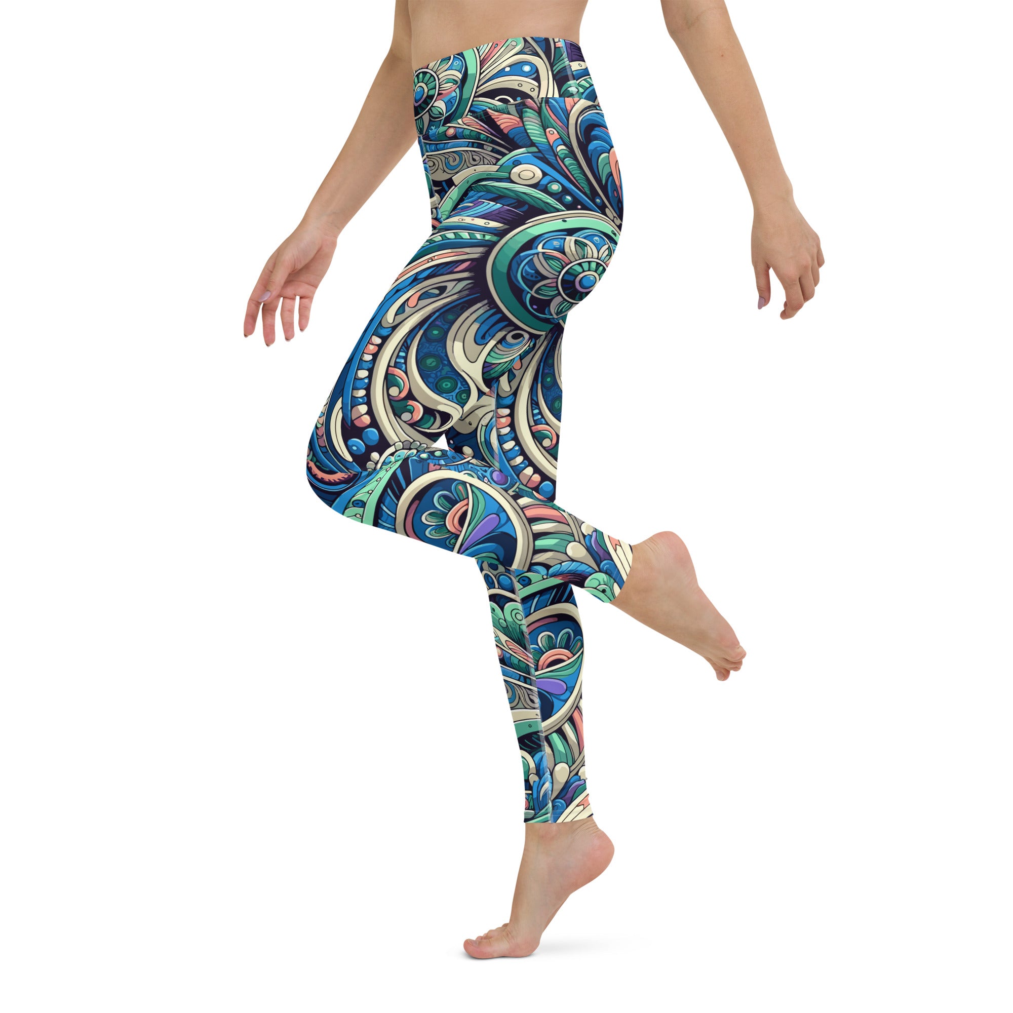 SORTYGO - Vibrant Vortex High Waisted Yoga Leggings in