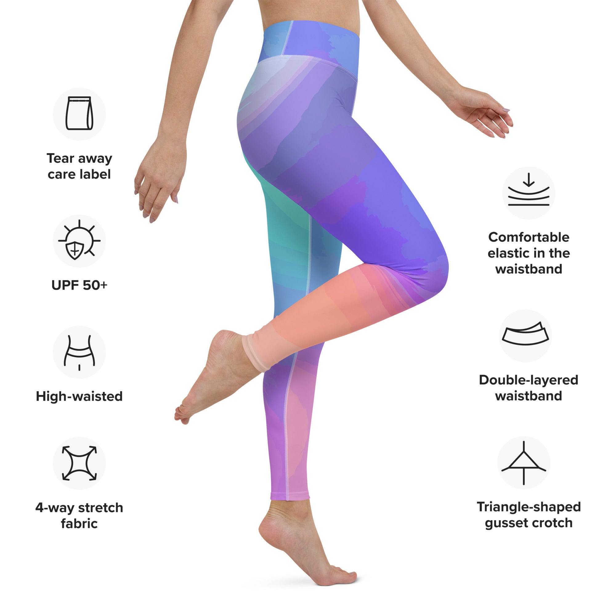 SORTYGO - Spectrum Splash High Waisted Yoga Leggings in