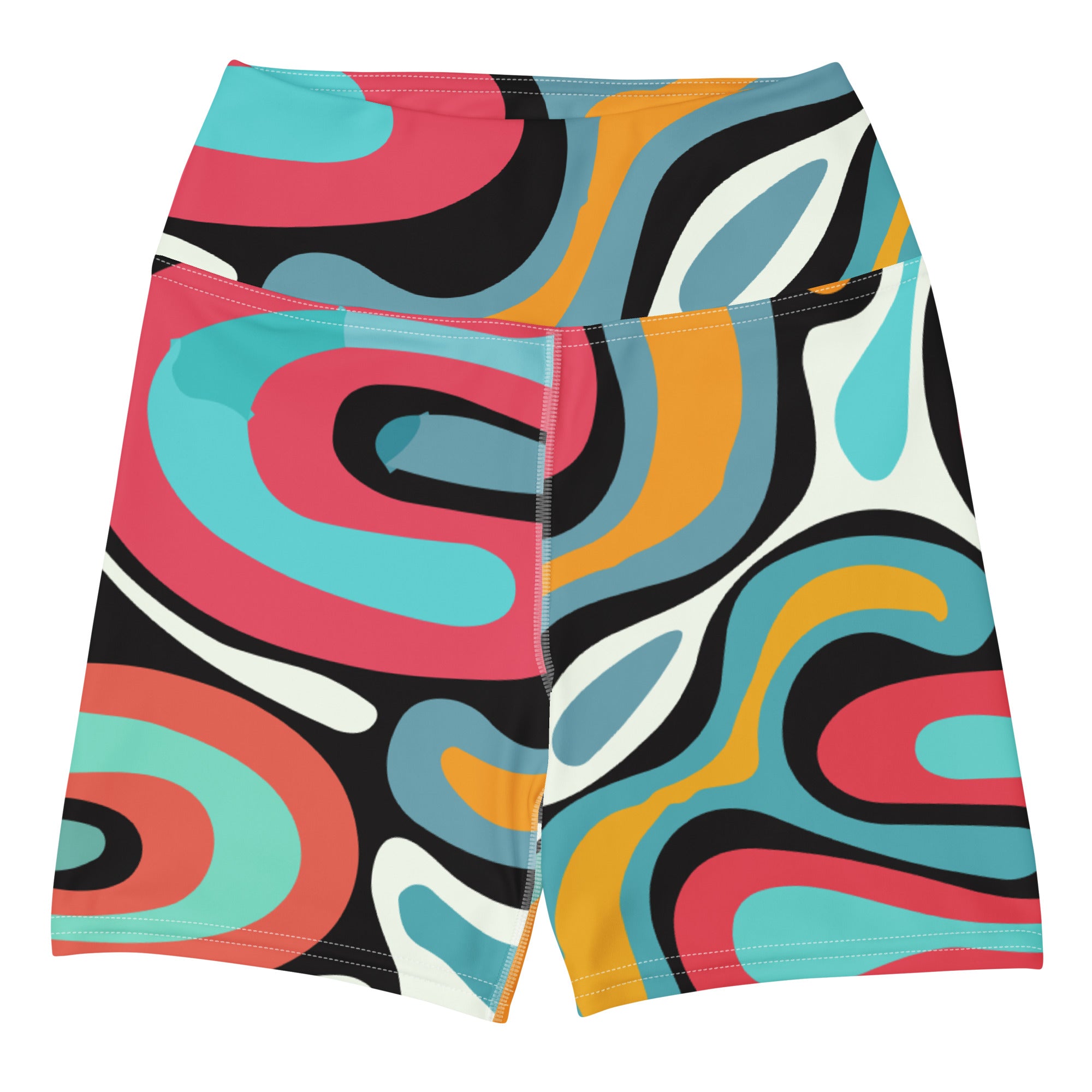 SORTYGO - Retro Ribbons Women Yoga Short in