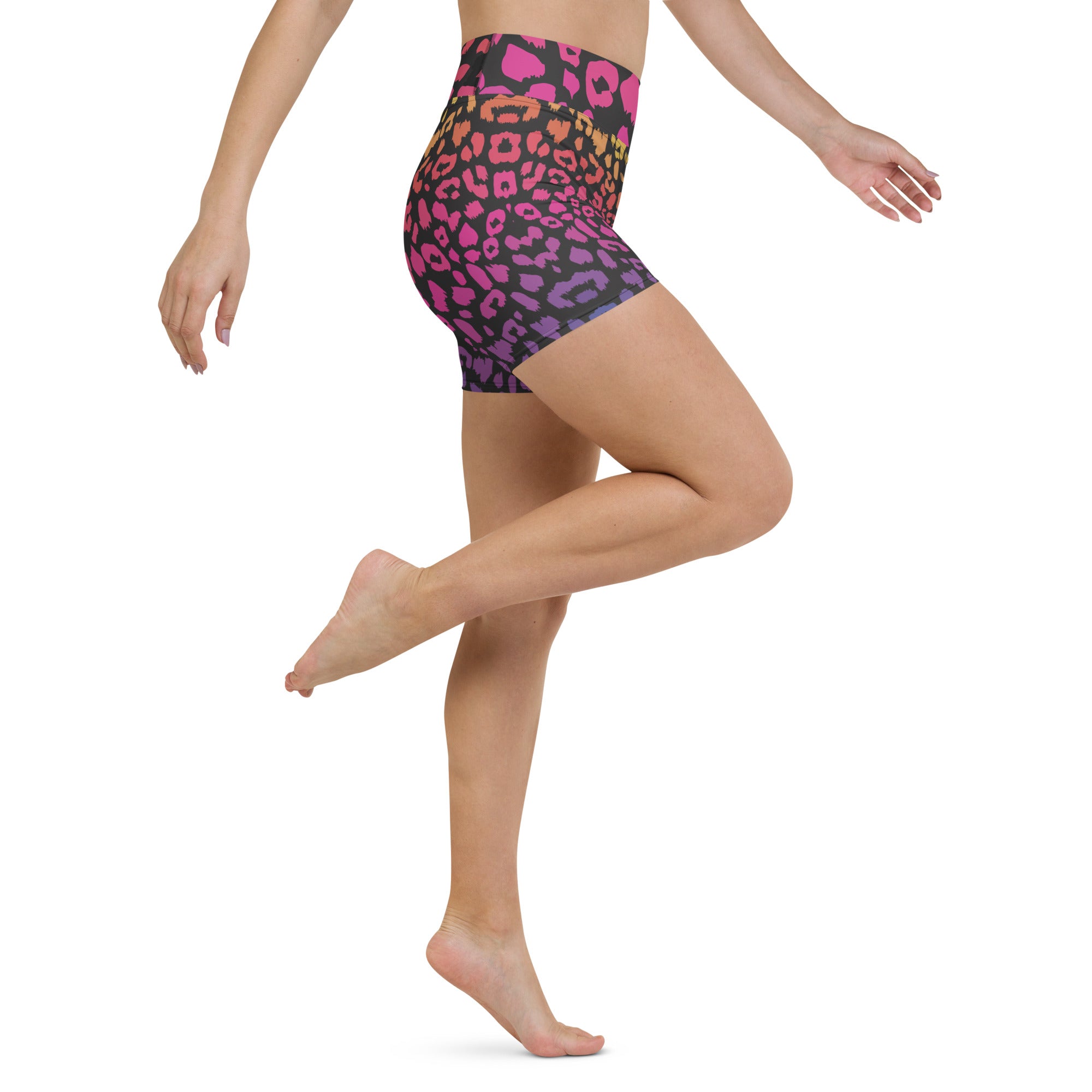SORTYGO - Technicolor Leopard Women Yoga Short in