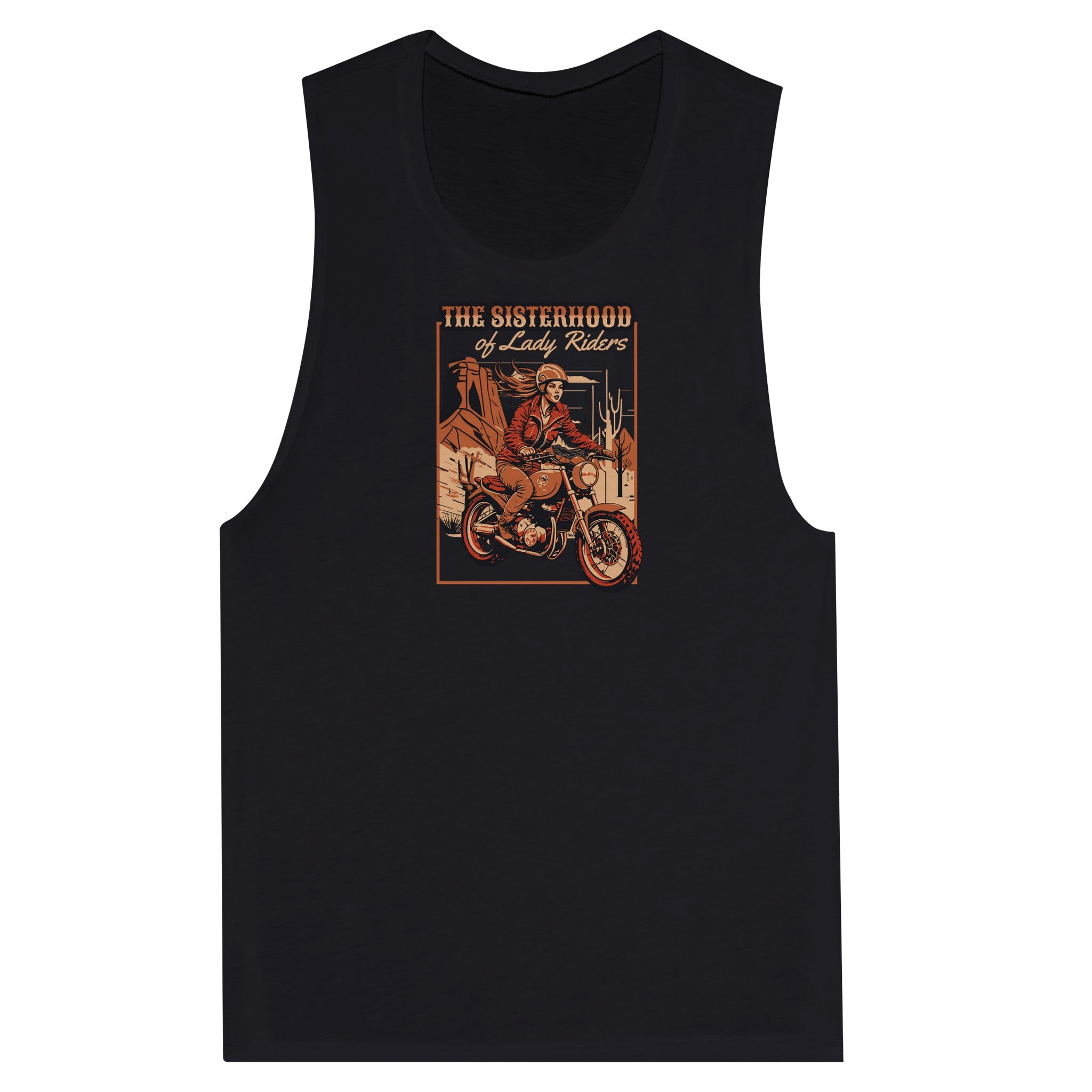 SORTYGO - Lady Riders Women Muscle Tank in Dark Gray