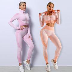 SORTYGO - 3 PCS Seamless Tracksuit Set in