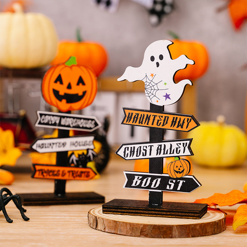 SORTYGO - Spooky Street Signs Halloween Ornaments in