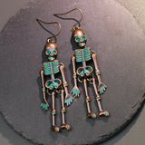 SORTYGO - Dangling Skeleton Halloween Earrings in