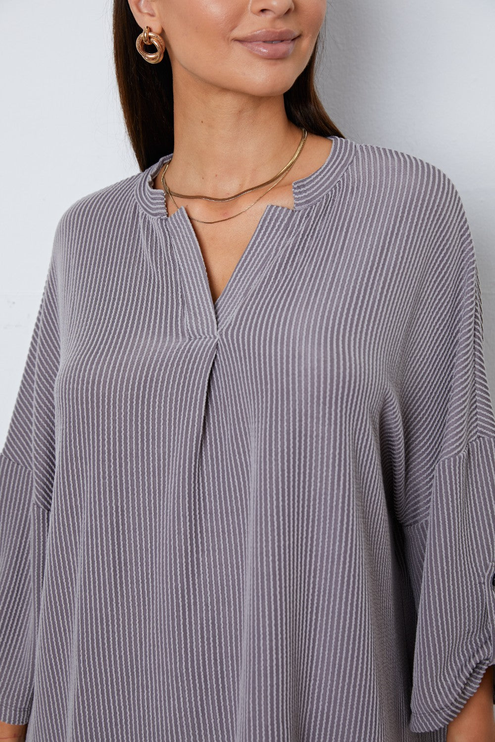 SORTYGO - Heather Grey Relaxed Tunic in