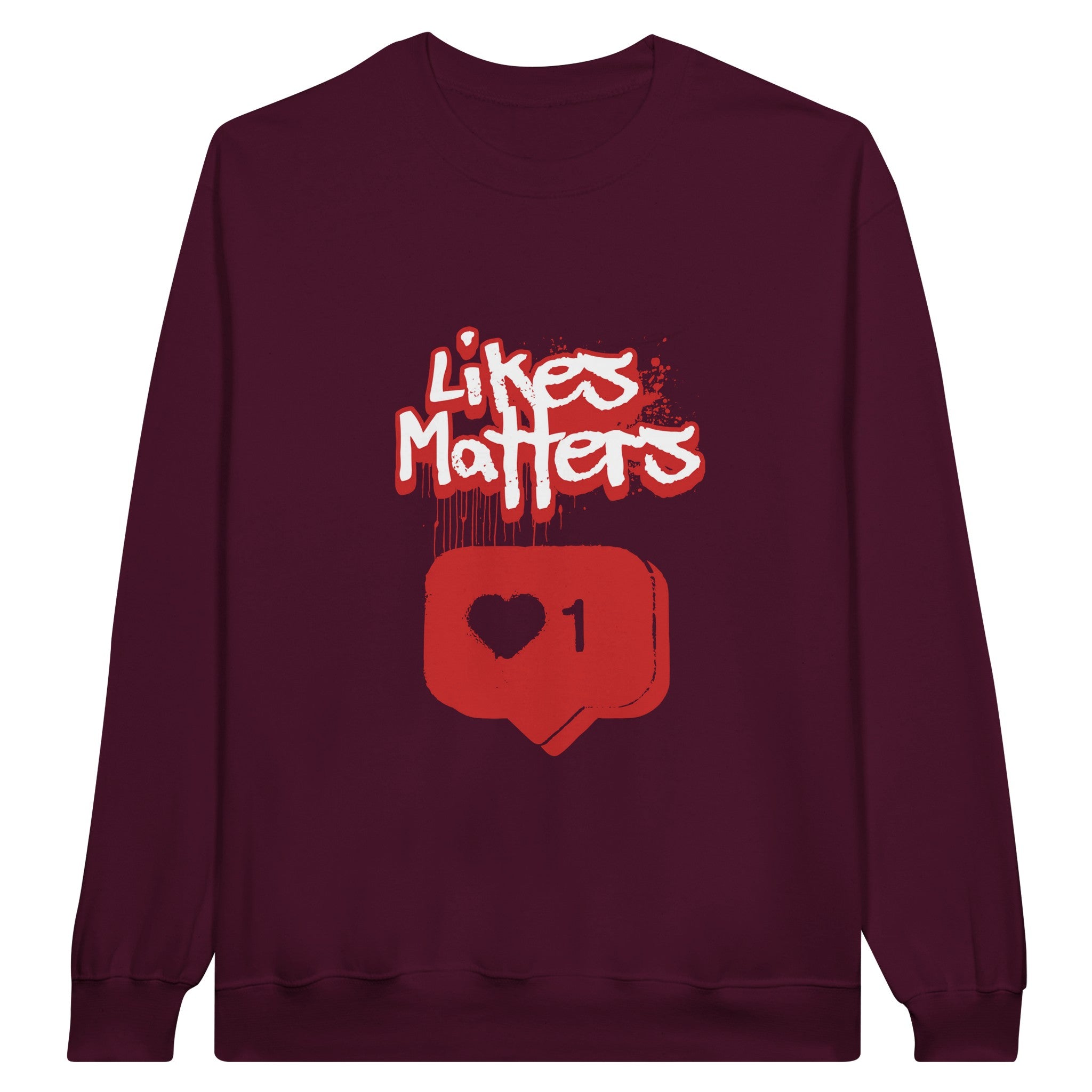 SORTYGO - Likes Matters Men Sweatshirt in Maroon