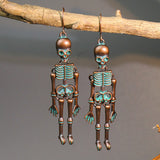 SORTYGO - Dangling Skeleton Halloween Earrings in