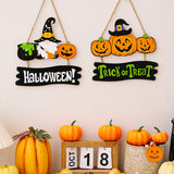 SORTYGO - Halloween Pumpkin Trio Trick or Treat Hanging Sign in