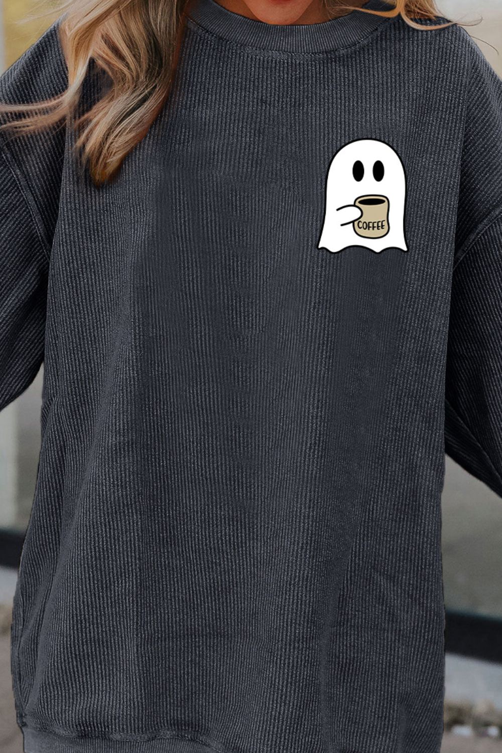 SORTYGO - Coffee and Ghosts Halloween Sweatshirt in