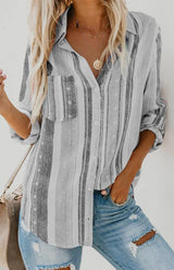 SORTYGO - Rainbow Stripes Button-Up Shirt in